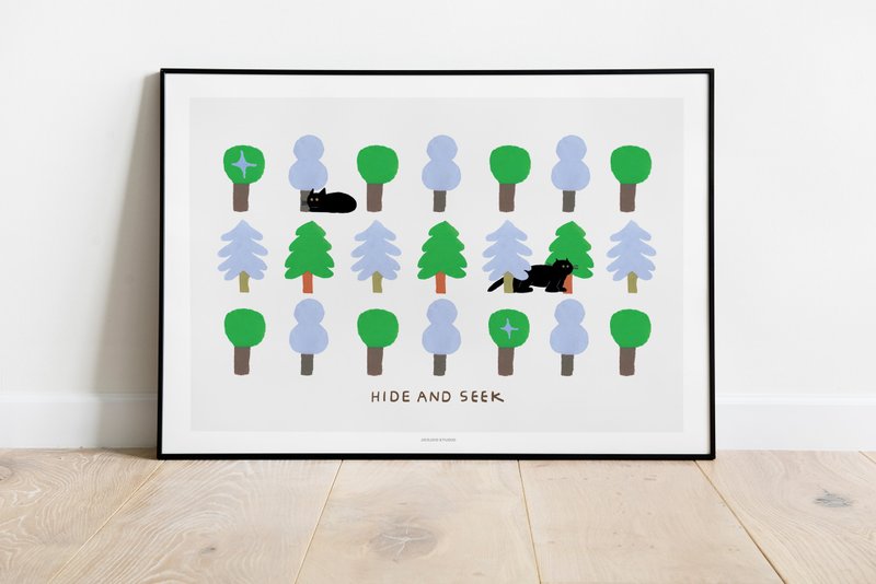 捉迷藏海报 (A3/A4) - 海报/装饰画/版画 - 纸 白色