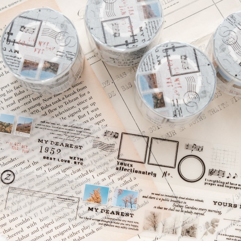 拼贴练习-信 / 雾面PET纸胶带 - 纸胶带 - 塑料 多色