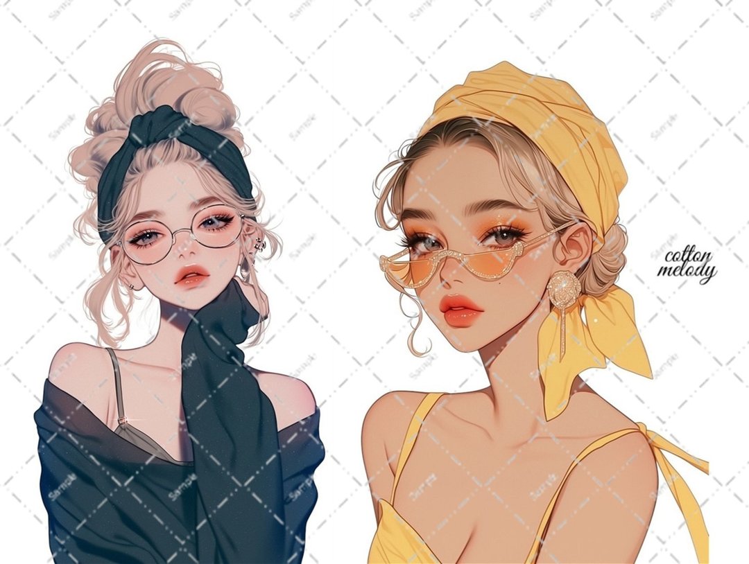original sticker no.5676 人物贴纸 原创贴纸 人物贴纸 女孩贴纸 原创人物贴纸 - 贴纸 - 纸 