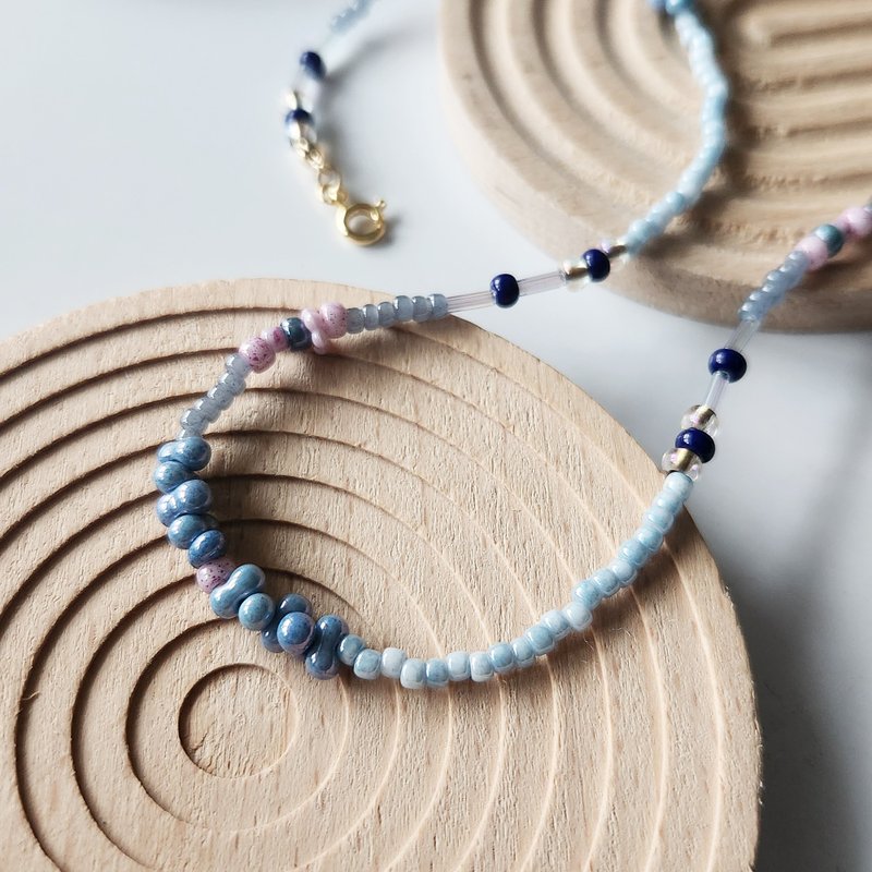 奶蓝 Milky Blue  | 串珠项链  | 配件饰品 | 短项链 - 项链 - 其他材质 多色