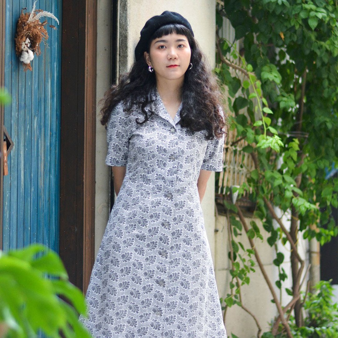 流绊 |  日本古着短袖洋服 - 洋装/连衣裙 - 其他材质 