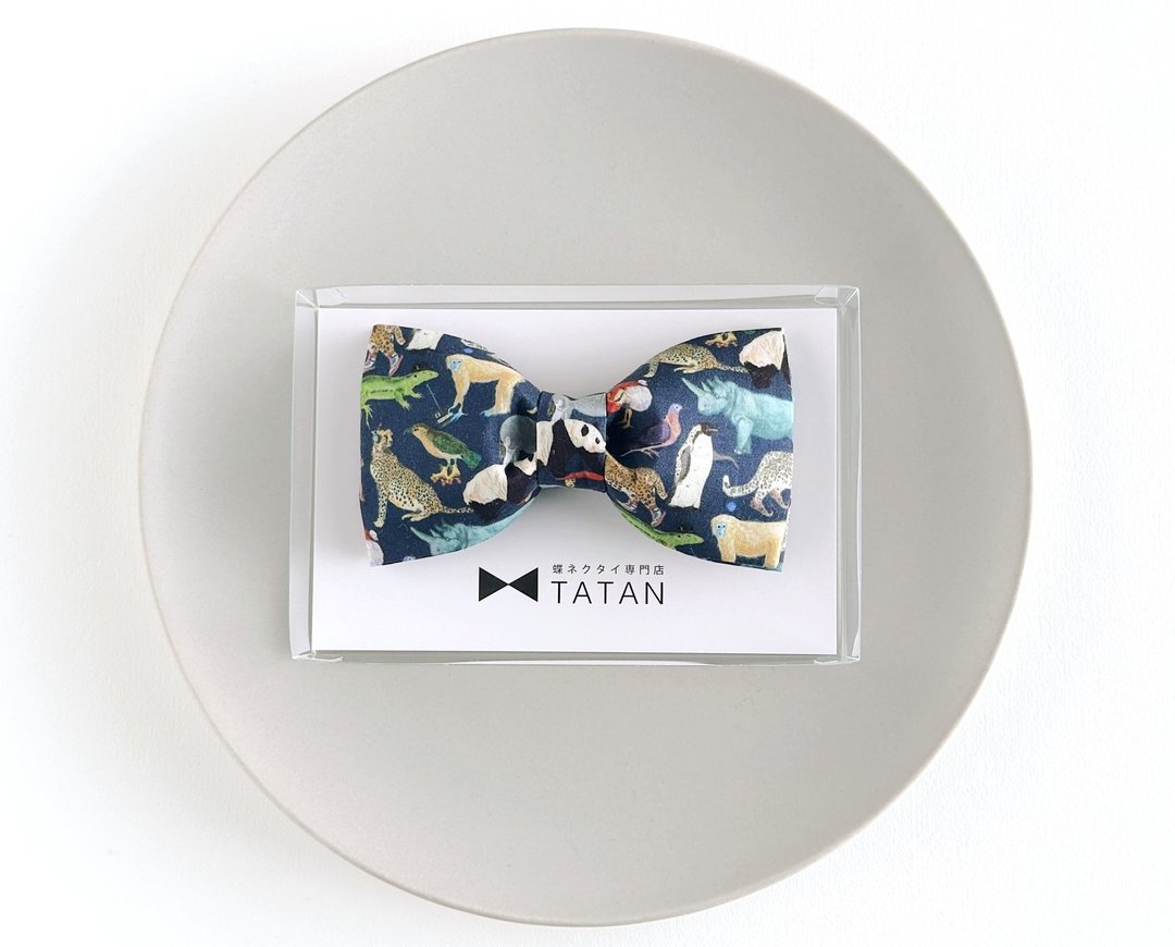 TATAN 动物领结 靛蓝色 - 领结/领巾 - 棉 蓝色