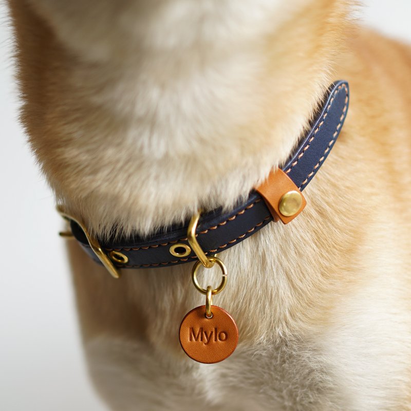 HUANGS 艹一田人【宠物必备】缝线宠物项圈  PET COLLAR - 项圈/牵绳 - 真皮 