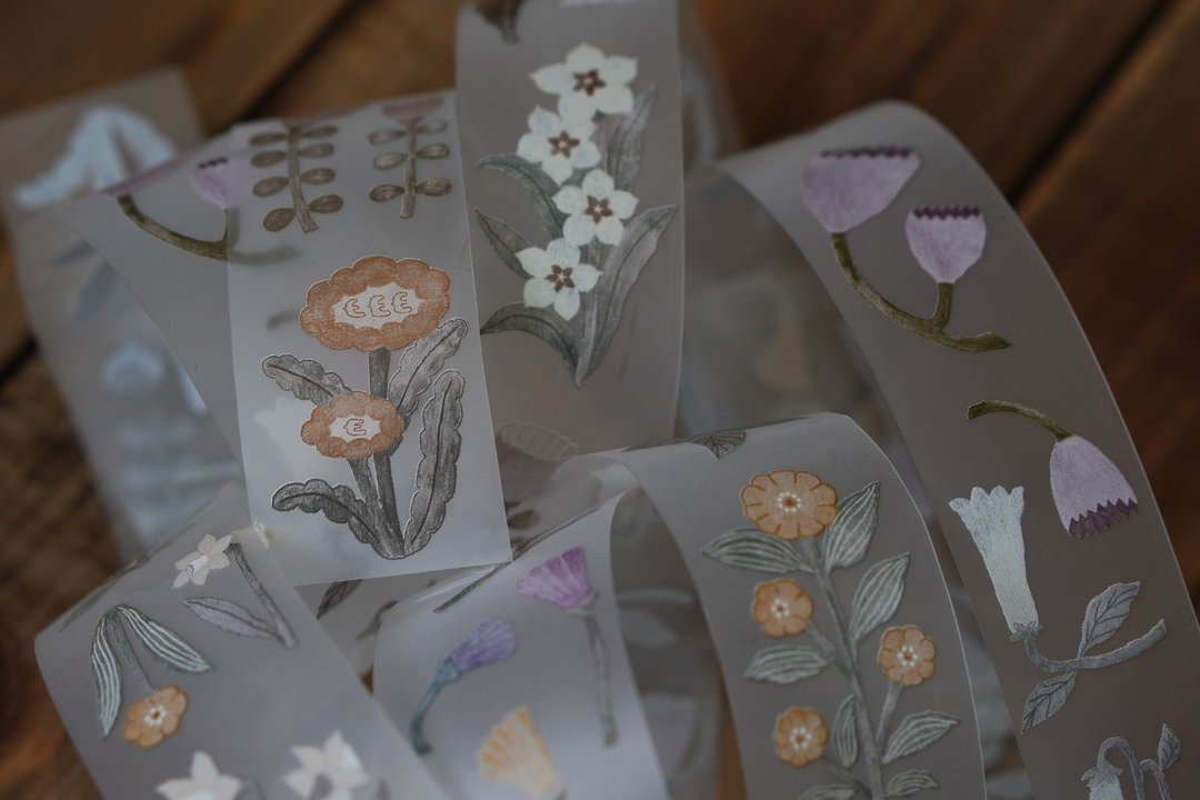 Flower Flower PET 胶带 雾面 纸胶带 Ivy Snow - 纸胶带 - 塑料 