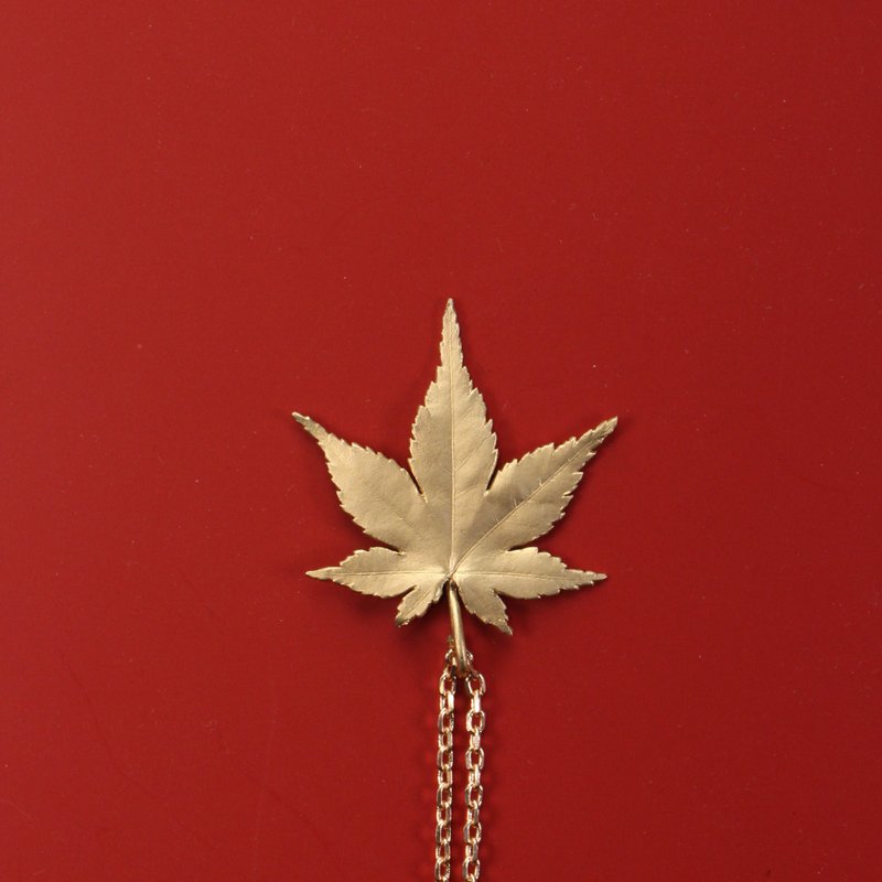 枫叶项链毛衣链v领 红叶之盟 手作自然森系高级超仙冷淡风 - 项链 - 其他金属 