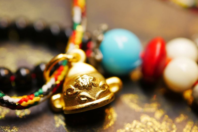 黄金吊饰-黄金官帽-黄金9999-弥月礼 - 项链 - 24k 金 金色