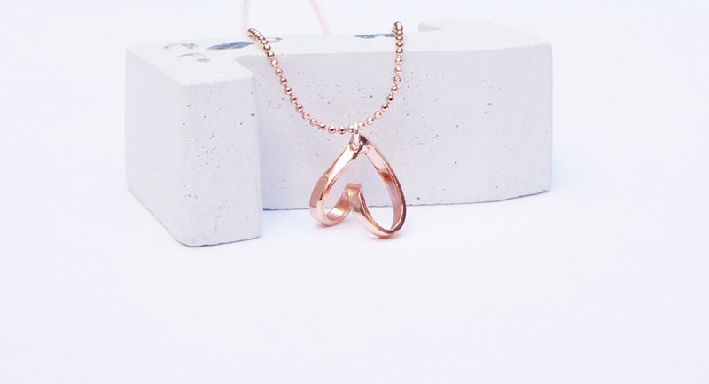 THE ROAD系列 -Love road -玫瑰金-纯银手工项链 - 项链 - 其他金属 粉红色