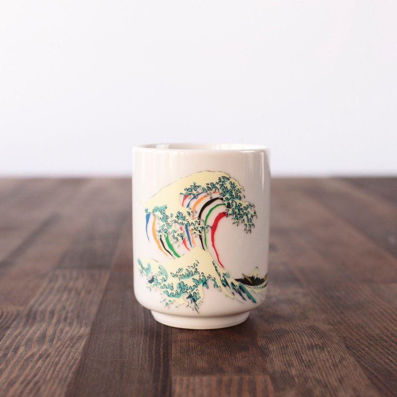 Hokusai warm teacup - 茶具/茶杯 - 瓷 白色