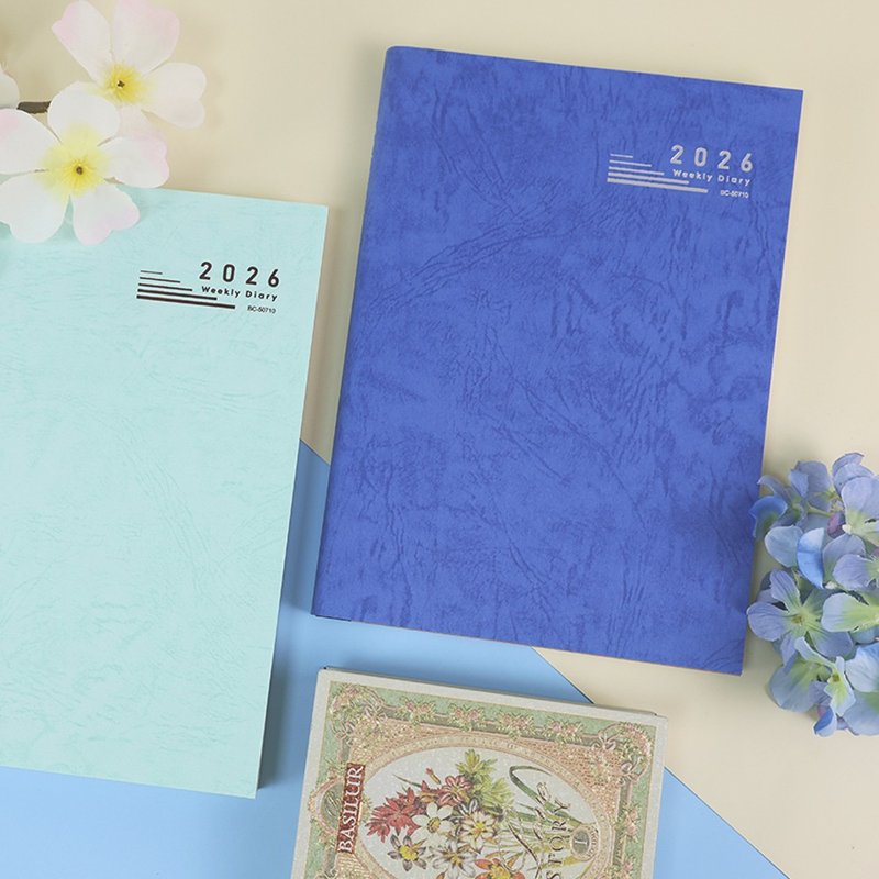 Chuyu 2026年A5/25K十字周志/周计划/日志手帐手札/行事历 - 笔记本/手帐 - 纸 多色