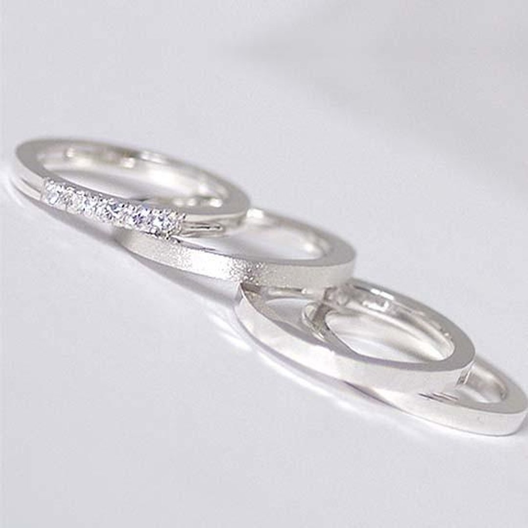 Layered ring for women - 戒指 - 其他金属 银色