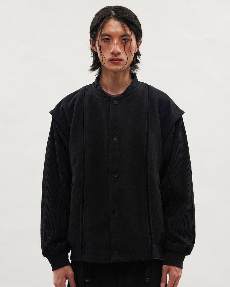 Baseball Jacket - 男装外套 - 聚酯纤维 黑色