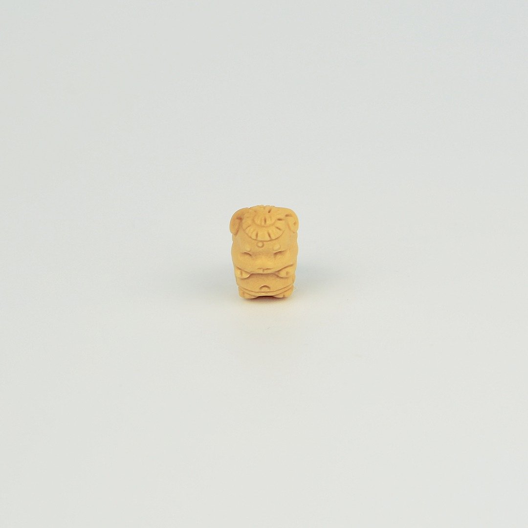 051949荷叶羊/亮黄色/带孔素材/月夜城/阿拉善/晶石/天然/水晶 - 金工/饰品 - 水晶 黄色