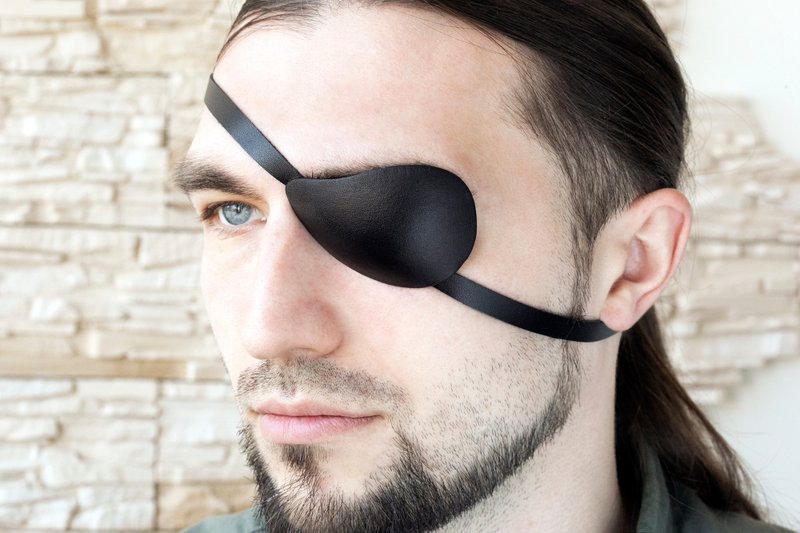 Goro Majima 眼罩 |角色扮演眼罩 |纤薄眼贴 |真岛悟朗Cosplay - 眼罩 - 真皮 