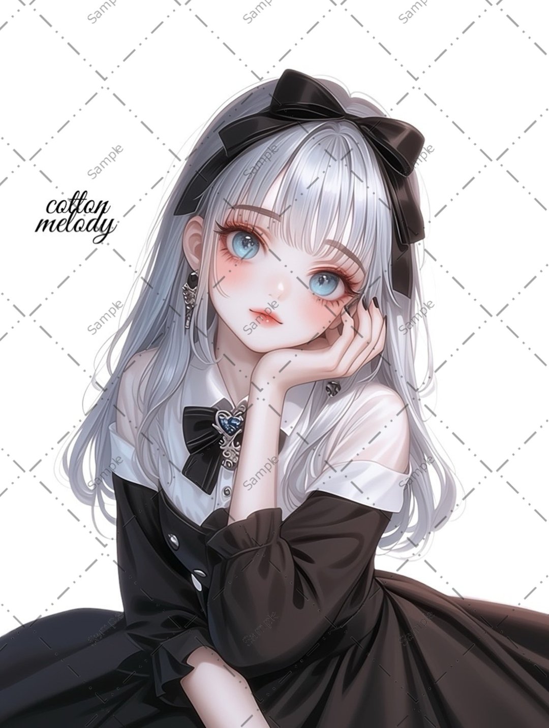 original sticker no.1255 人物贴纸 原创贴纸 人物贴纸 女孩贴纸 原创人物贴纸 - 贴纸 - 纸 