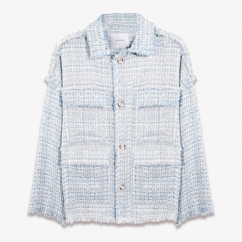 SEANNUNG 花须边外套 - 男装外套 - 聚酯纤维 黑色