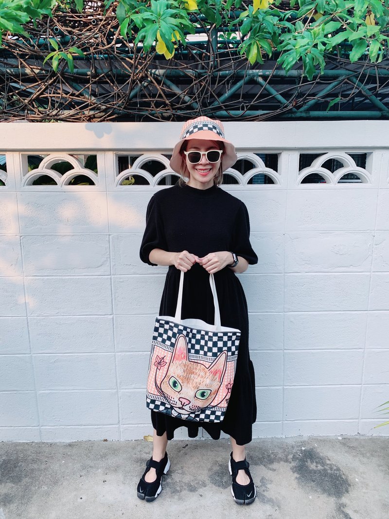 Artist Cat Dali Totebag - 手提包/手提袋 - 其他材质 