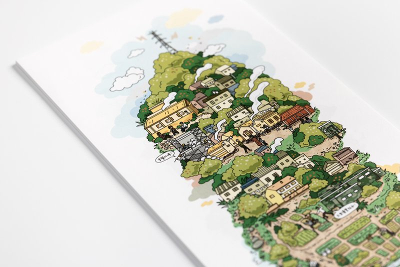 来聚落找宝藏系列_【三个路径】插画海报 | 历史篇 - 海报/装饰画/版画 - 纸 