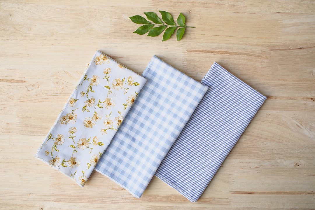 Handmade cotton scarf/headband (3 pieces in 1 set) - 丝巾 - 棉．麻 多色