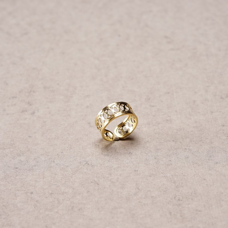 法国独立设计师 巴黎工坊匠人手作 RONDA戒指 - 戒指 - 铜/黄铜 金色