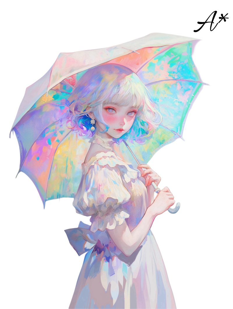 原创人物贴纸、装饰贴纸、5张 - 贴纸 - 纸 