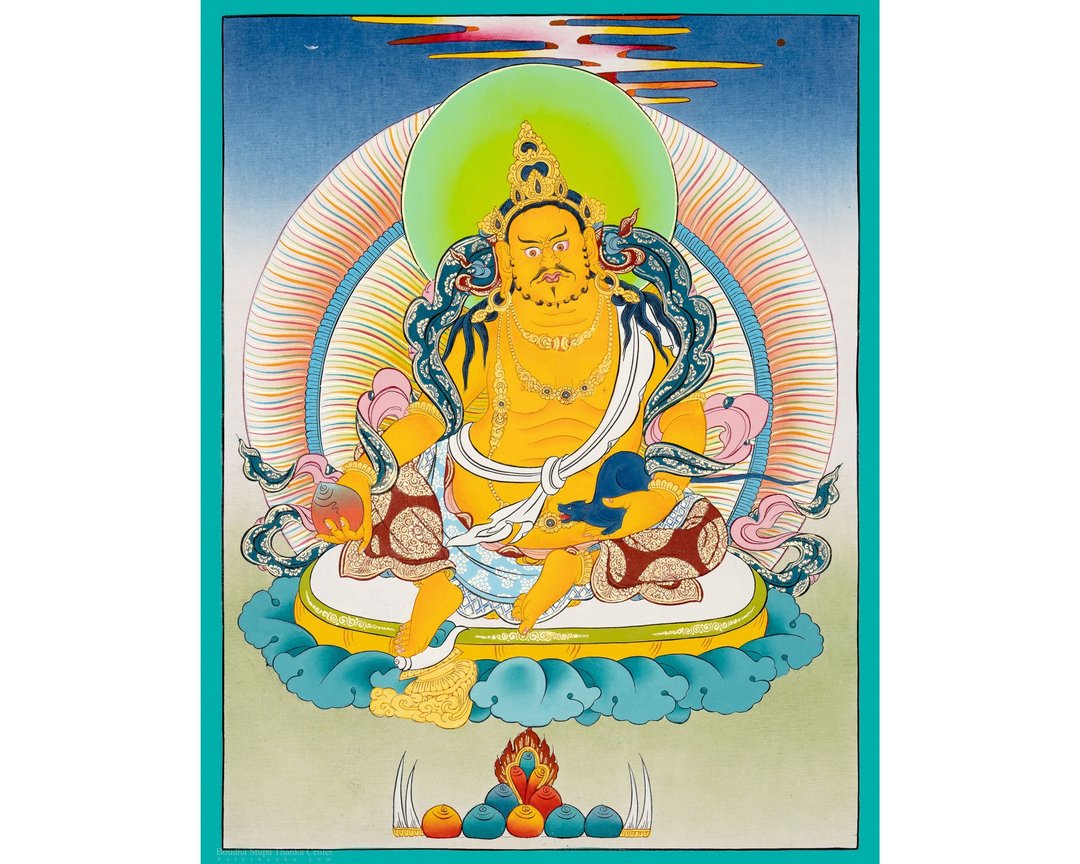 藏传财宝天王唐卡画 | 财富之神 - 墙贴/壁贴 - 其他材质 多色