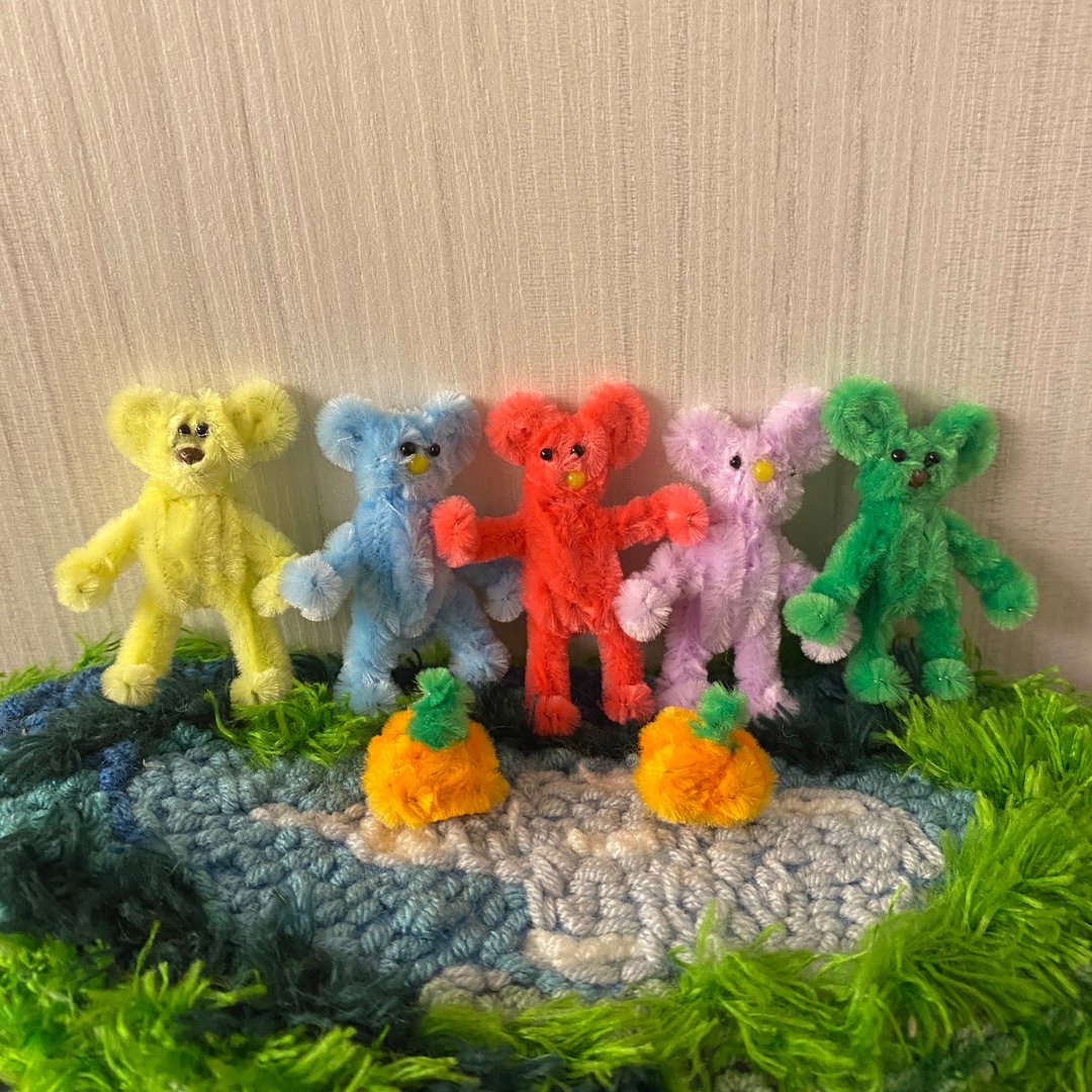 缤纷五彩小熊 5cm bear-毛根扭扭棒手作/モールアート - 其他 - 其他材质 多色