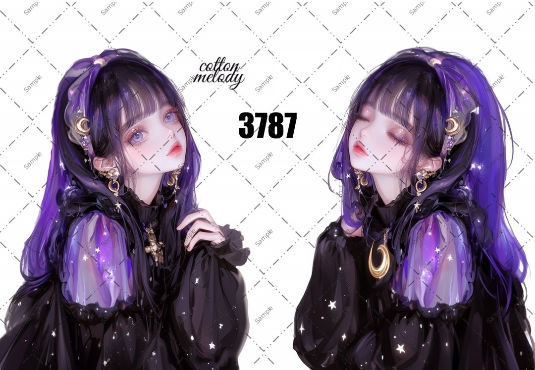 original sticker no.3787 人物贴纸 原创贴纸 原创人物贴纸 装饰贴纸 cotton melody - 贴纸 - 纸 