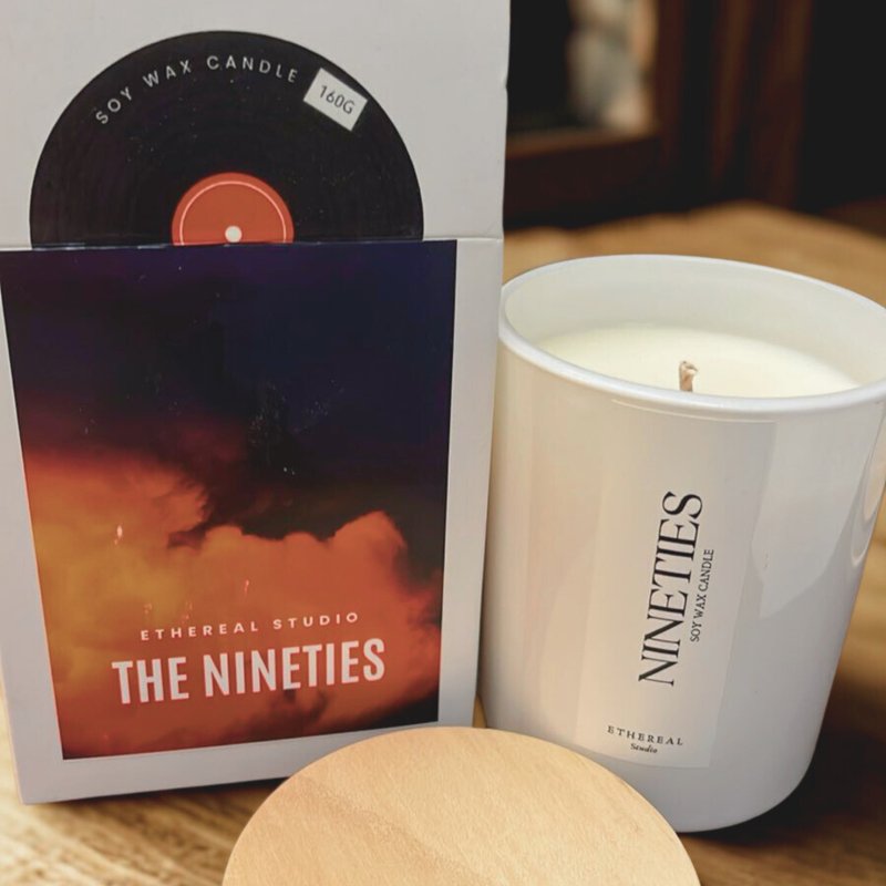 THE NINETIES - Soy Wax Candle 160g - 蜡烛/烛台 - 蜡 白色