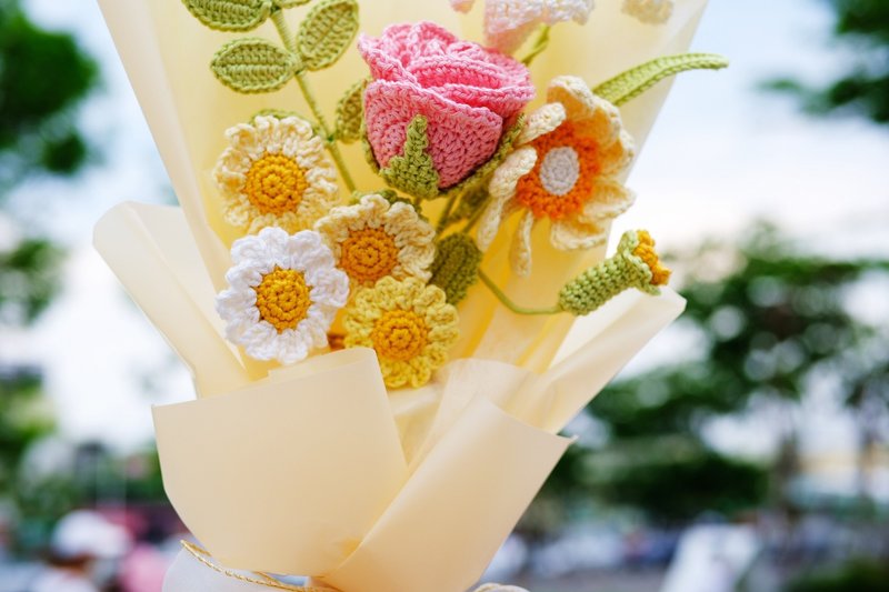 定制化针织花束下单专区 - 干燥花/捧花 - 其他人造纤维 粉红色