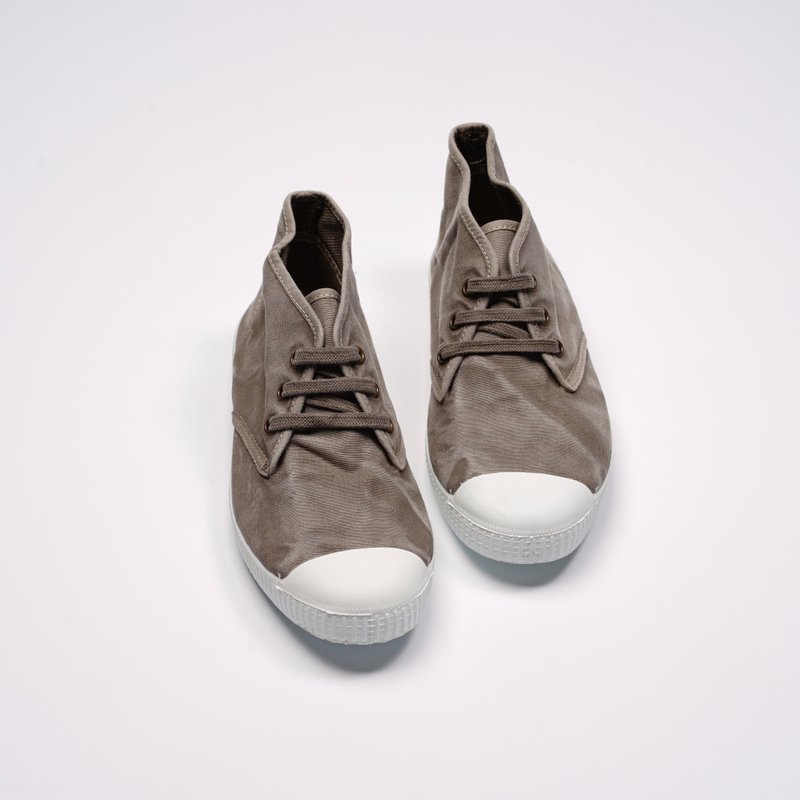 西班牙帆布鞋 CIENTA 60777 170 浅灰色 洗旧布料 大人 Chukka - 女款休闲鞋 - 棉．麻 银色