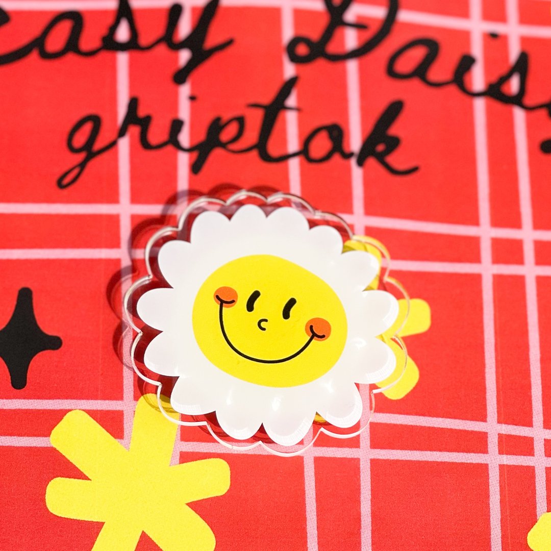 Griptok die cut - Daisy - 手机座/防尘塞 - 压克力 白色