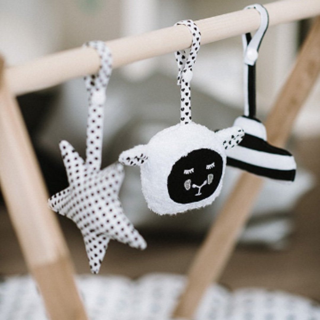 Baby Sheep Toys - soft plush seep baby play gym toy - 玩具/玩偶 - 棉 黑色