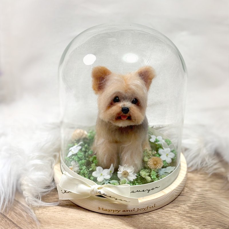 羊毛毡定制化背景 | 绿白草地 | 玻璃罩背景加购项目 | 生日情人送礼 - 玩偶/公仔 - 羊毛 