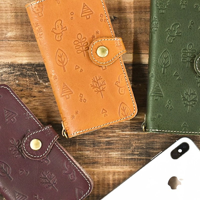 【日本手工制】手机套 栃木皮革 北欧风 iPhone - 手机壳/手机套 - 真皮 多色