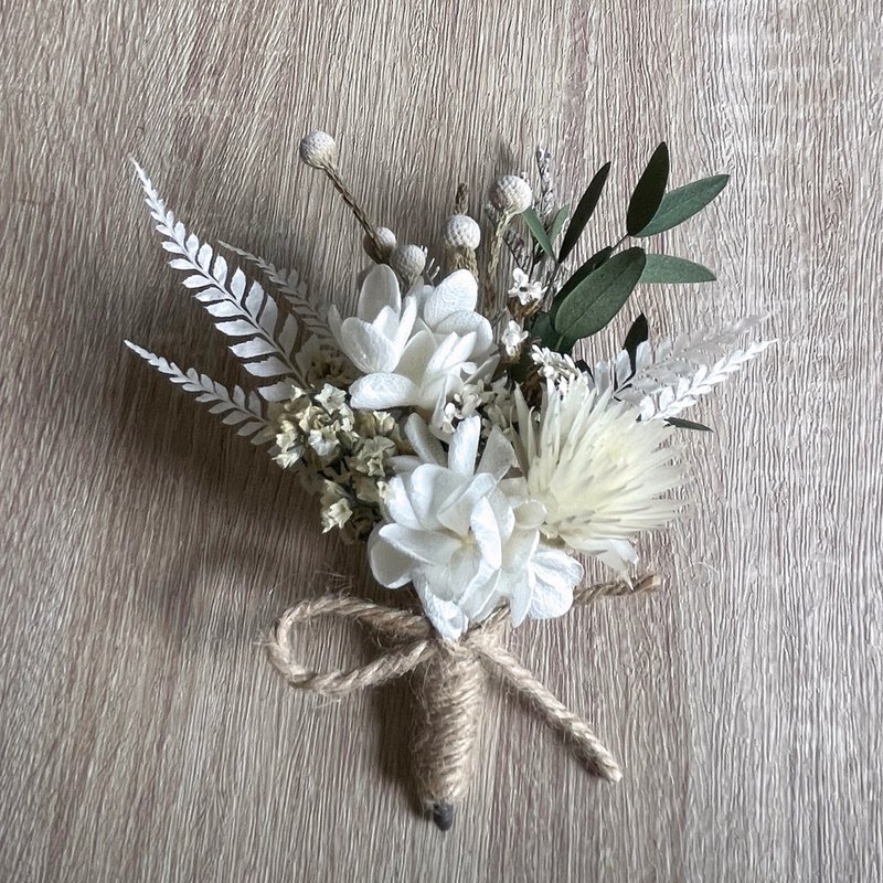 【不凋花】不凋绣球胸花加购处─单购请洽设计师 - 干燥花/捧花 - 植物．花 