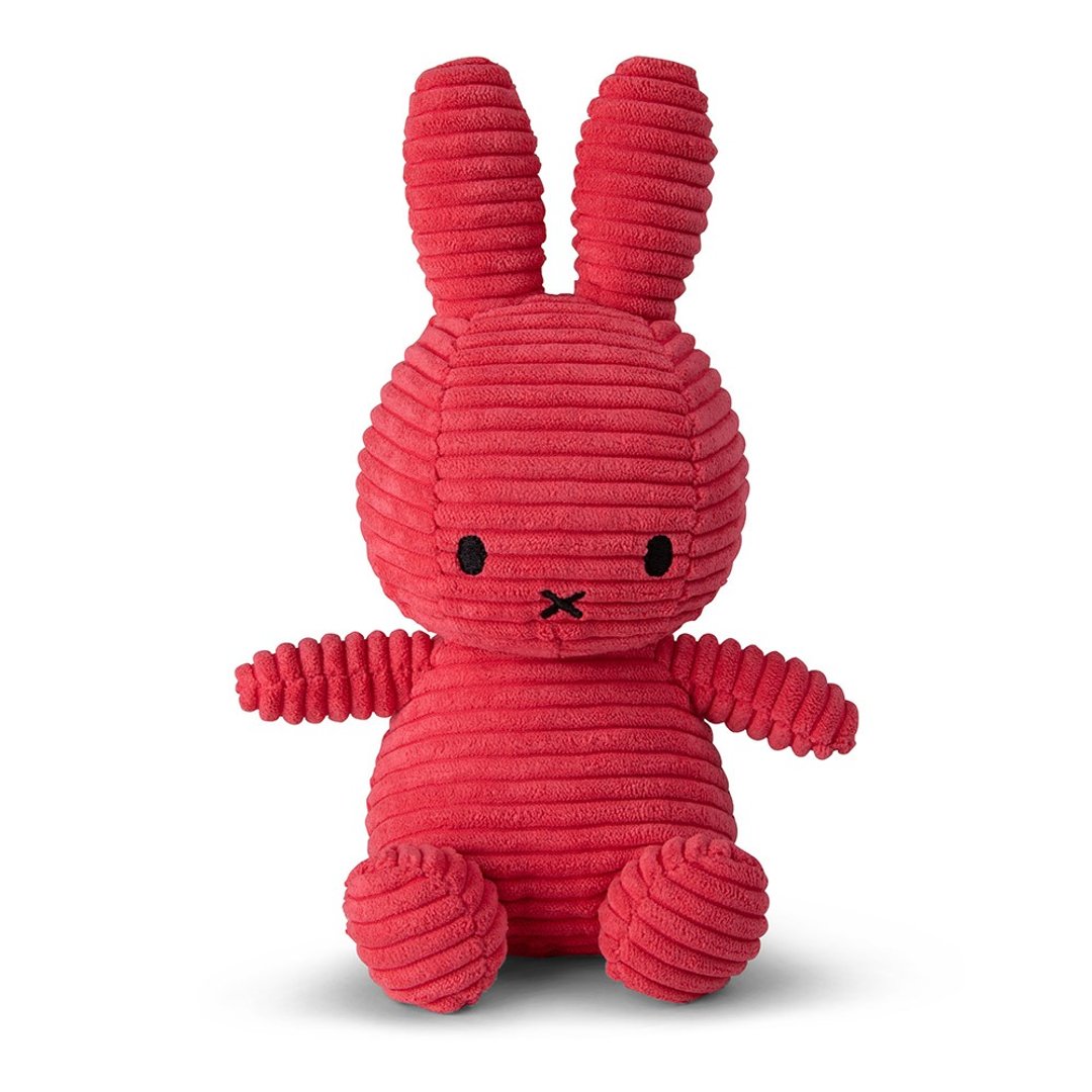 Bon Ton Toys | Miffy 米飞兔 灯芯绒娃娃 紫红 23cm - 玩偶/公仔 - 其他材质 红色