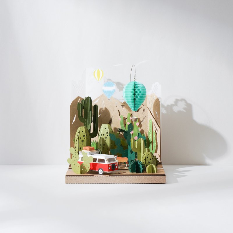 纸模型【好时光DIY材料包】热气球旅行XL | 9026643纸风景 不含罩 - 木工/竹艺/纸艺 - 纸 多色