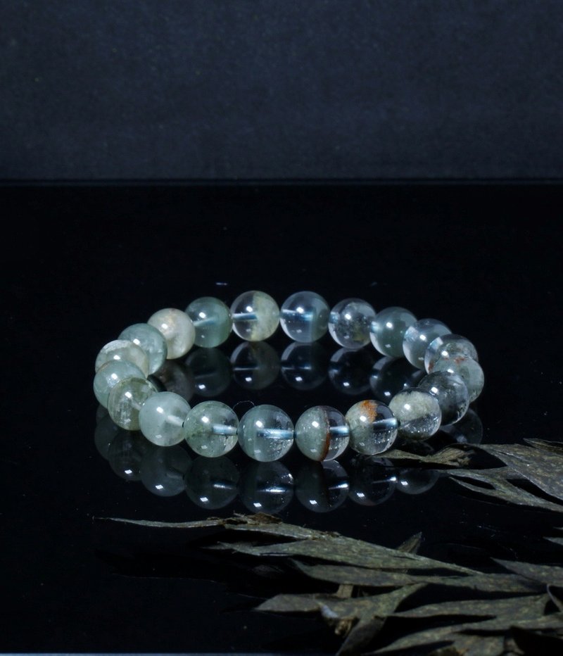 绿幽灵 9.5mm 水晶手链 Green Phantom 9.5mm Crystal Bracelet - 手链/手环 - 水晶 