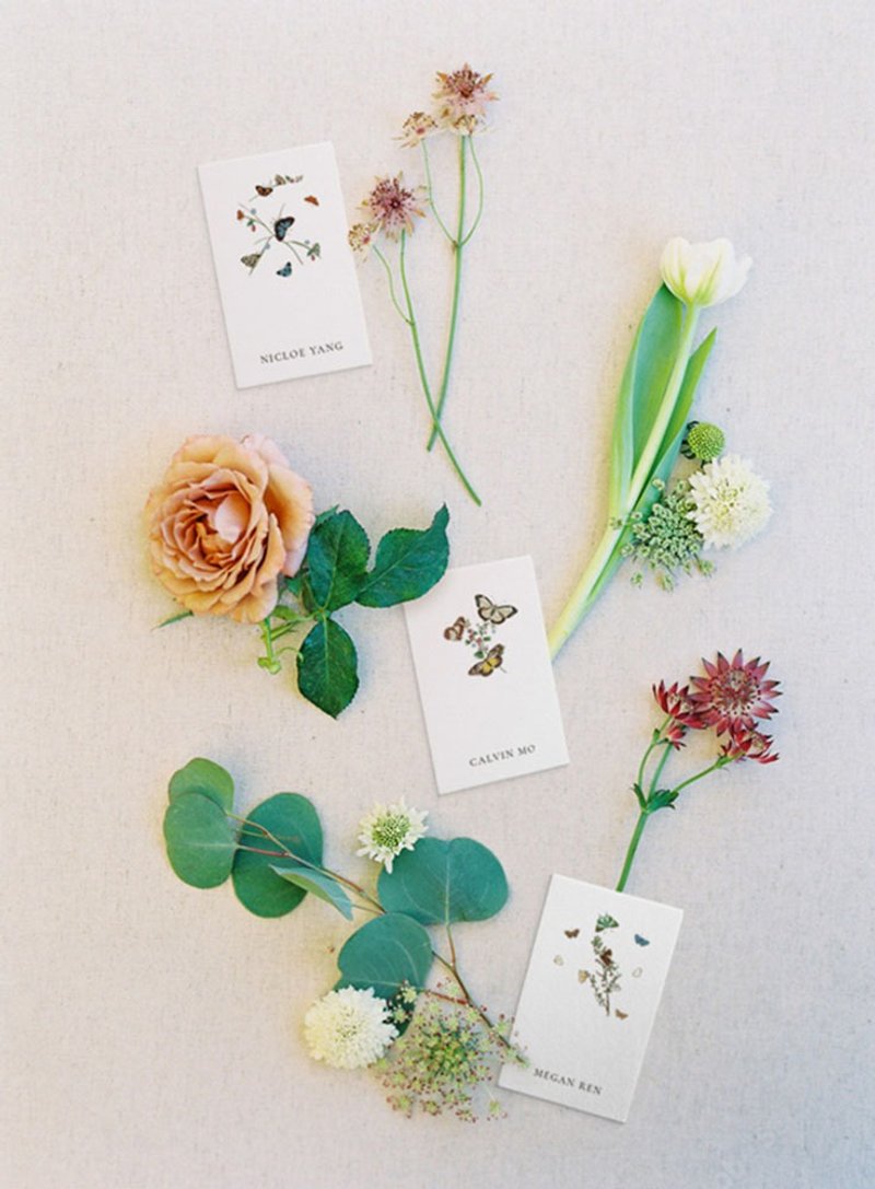 Wild Berry – Place Card 婚礼 宾客座位卡 姓名卡 - 喜帖 - 纸 