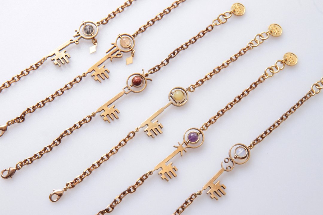 星之钥细手链 ZODIAC KEY CHARM THIN BRACELET - 手链/手环 - 铜/黄铜 