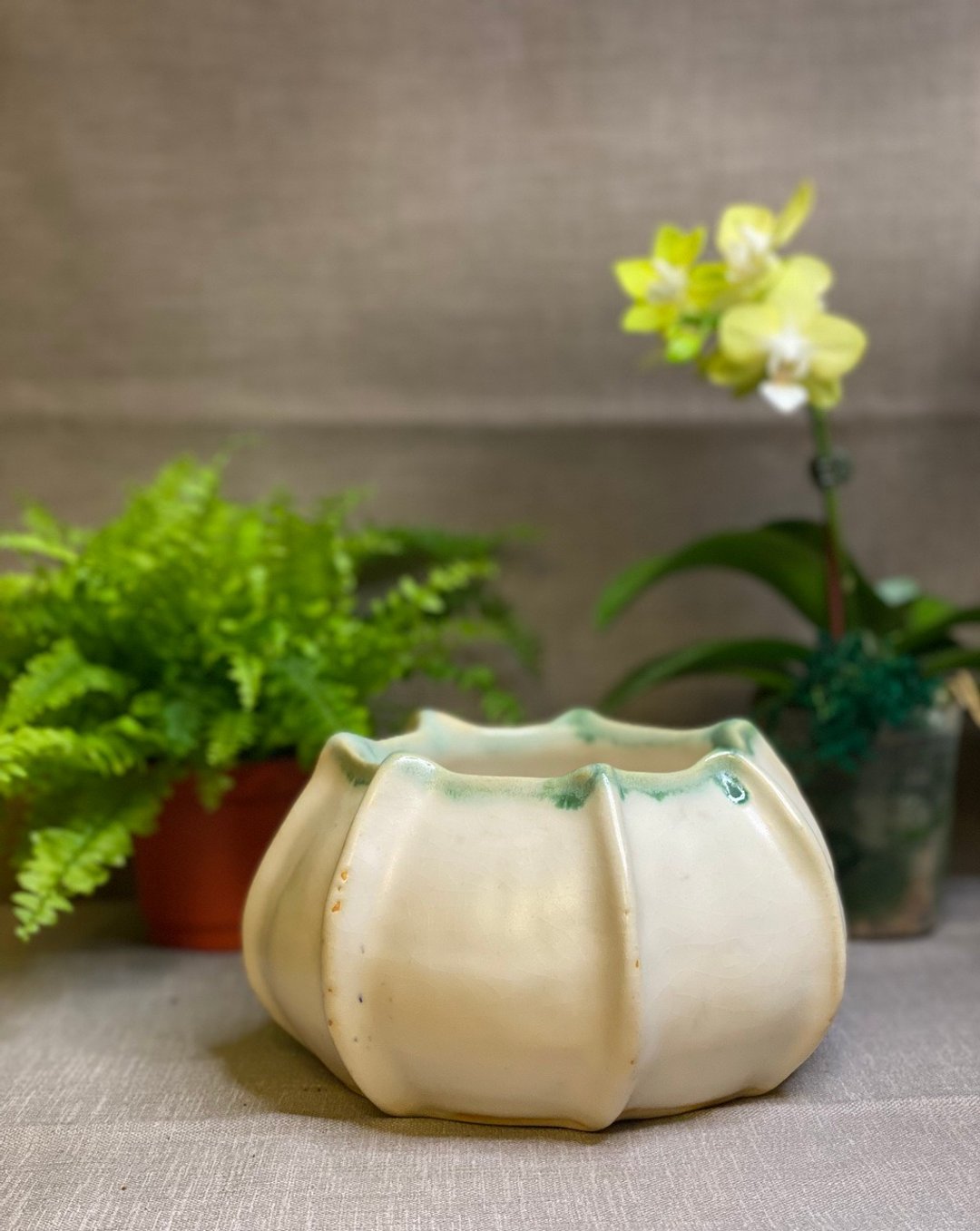 手捏陶器花器 - 花瓶/陶器 - 陶 