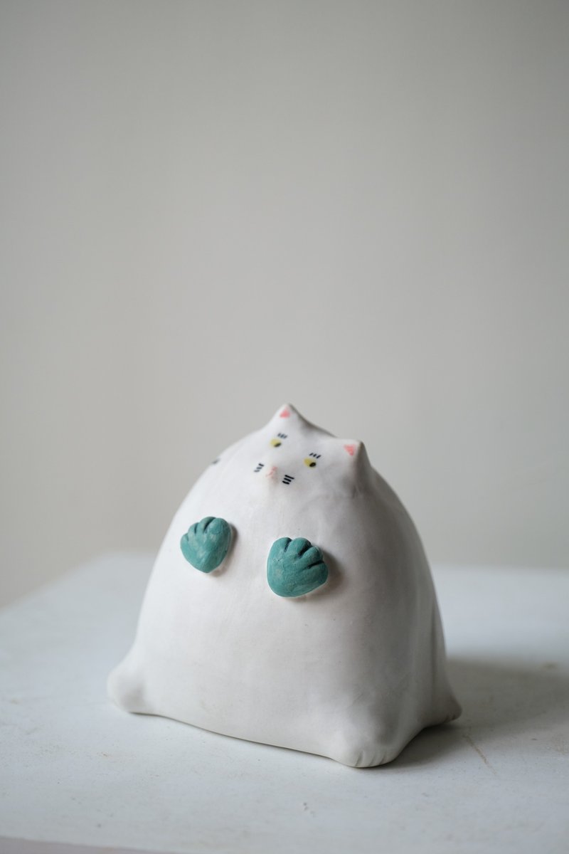 美人鱼招财猫 - 花瓶/陶器 - 其他材质 黑色