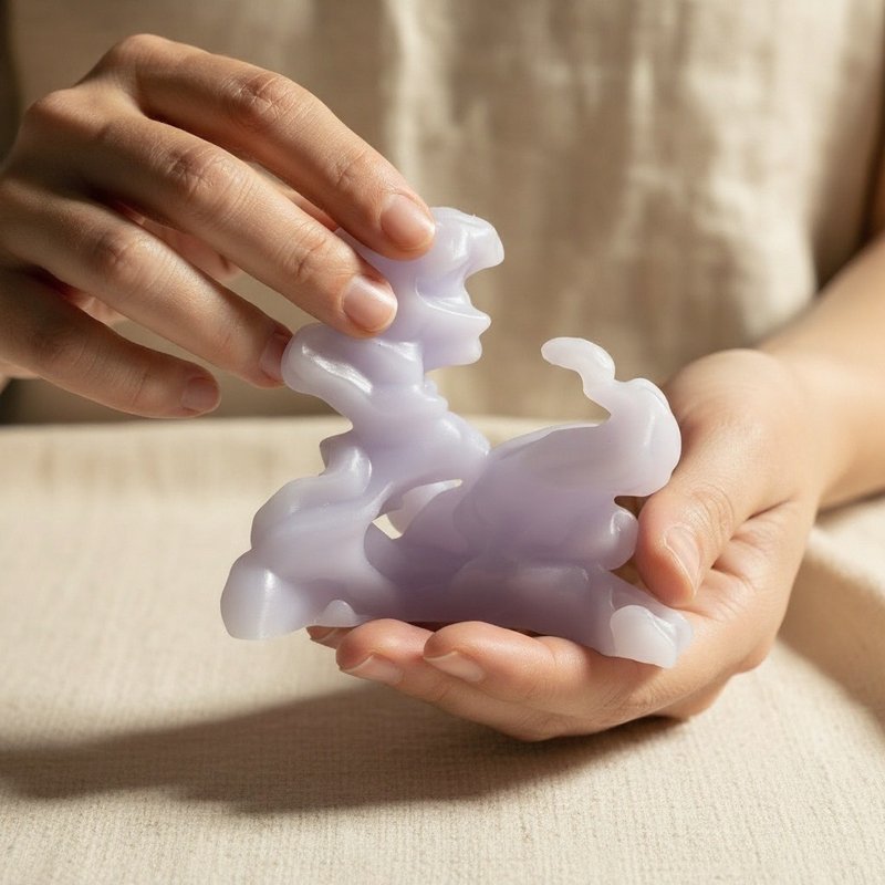 烟雾 Smoke State x 透明树脂艺术雕塑 x 桌上摆饰 - 摆饰 - 树脂 白色