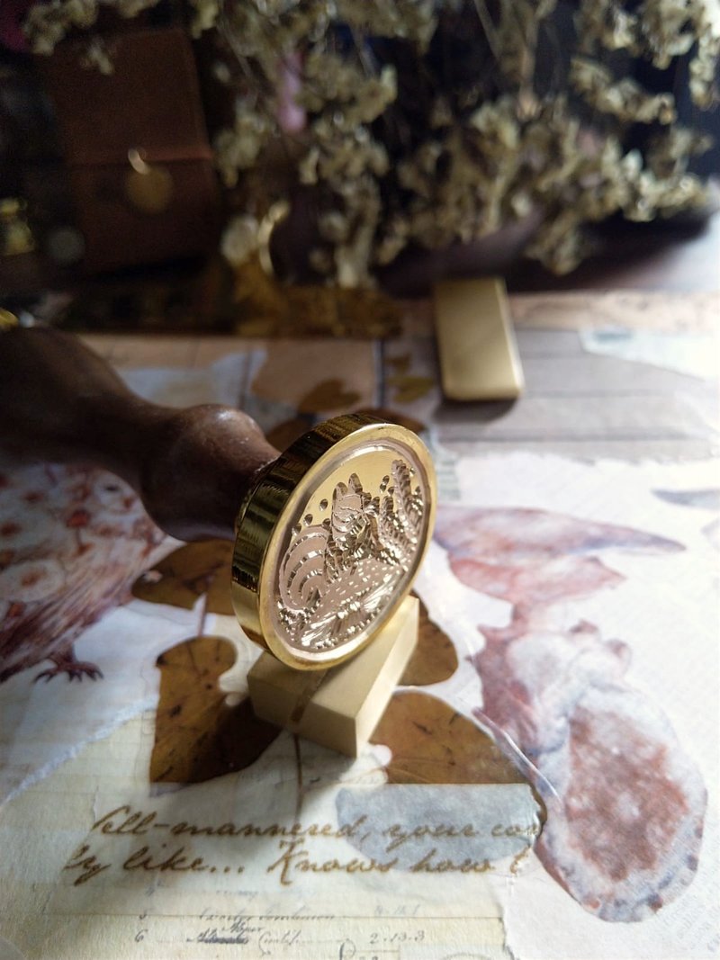 Mr.Bird 松鼠 蘑菇 封蜡章 - 印章/印台 - 其他金属 红色