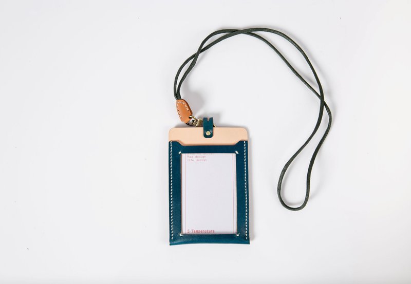 证件套/证件夹/识别证/卡套-纯牛皮(直式) - 证件套/卡套 - 真皮 蓝色