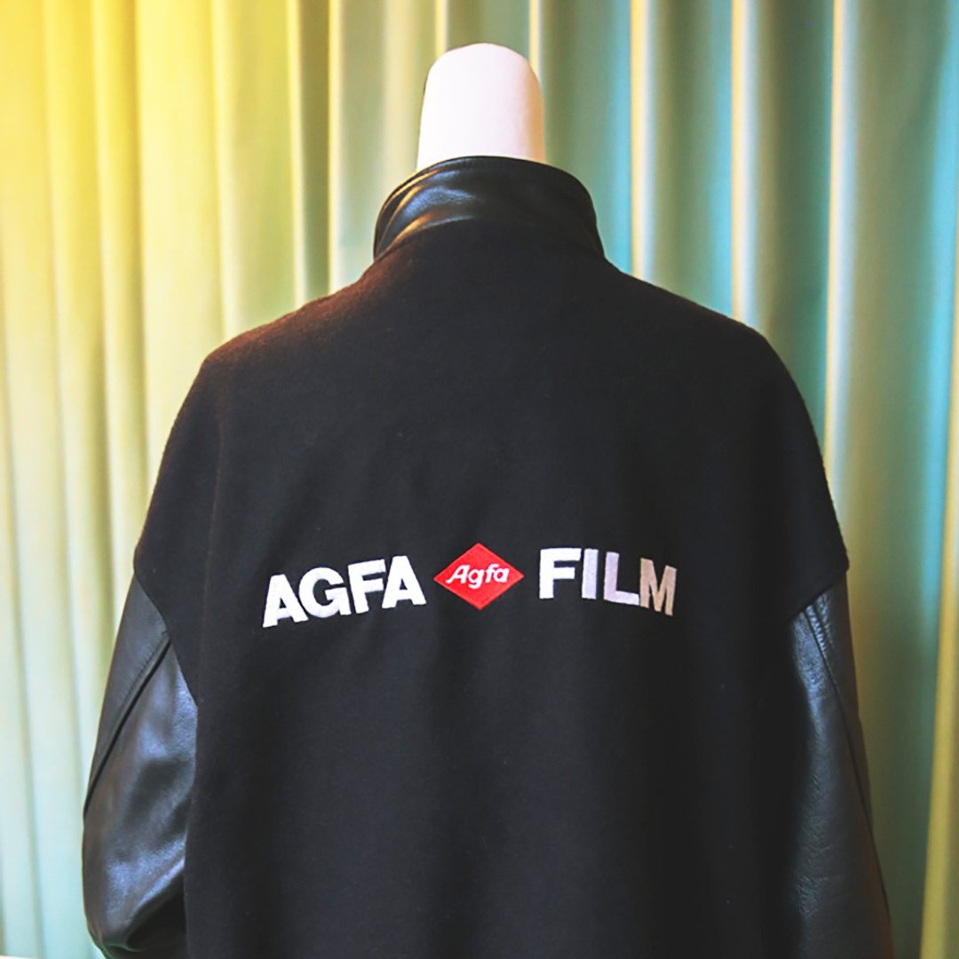 桑惠商号  1950s AGFA爱克发 员工制服  羊毛皮革拼接飞行员外套 - 男装外套 - 羊毛 黑色