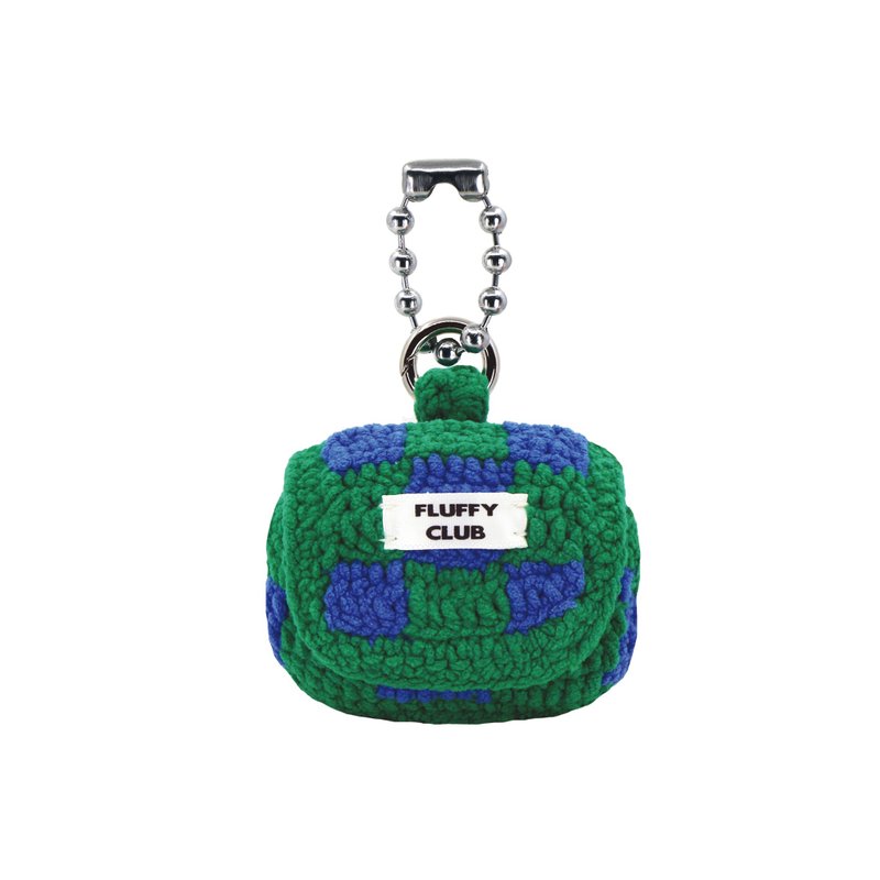 “将军！”棋盘格 AirPods 3 和 Pro 保护套 (绿蓝色_巨型球链) - 耳机收纳 - 绣线 绿色