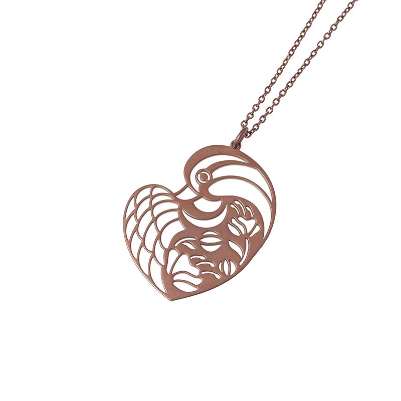 故宫联名 鸯项链 玫瑰金   送给个性的她 医疗钢不会氧化过敏 - 项链 - 不锈钢 金色