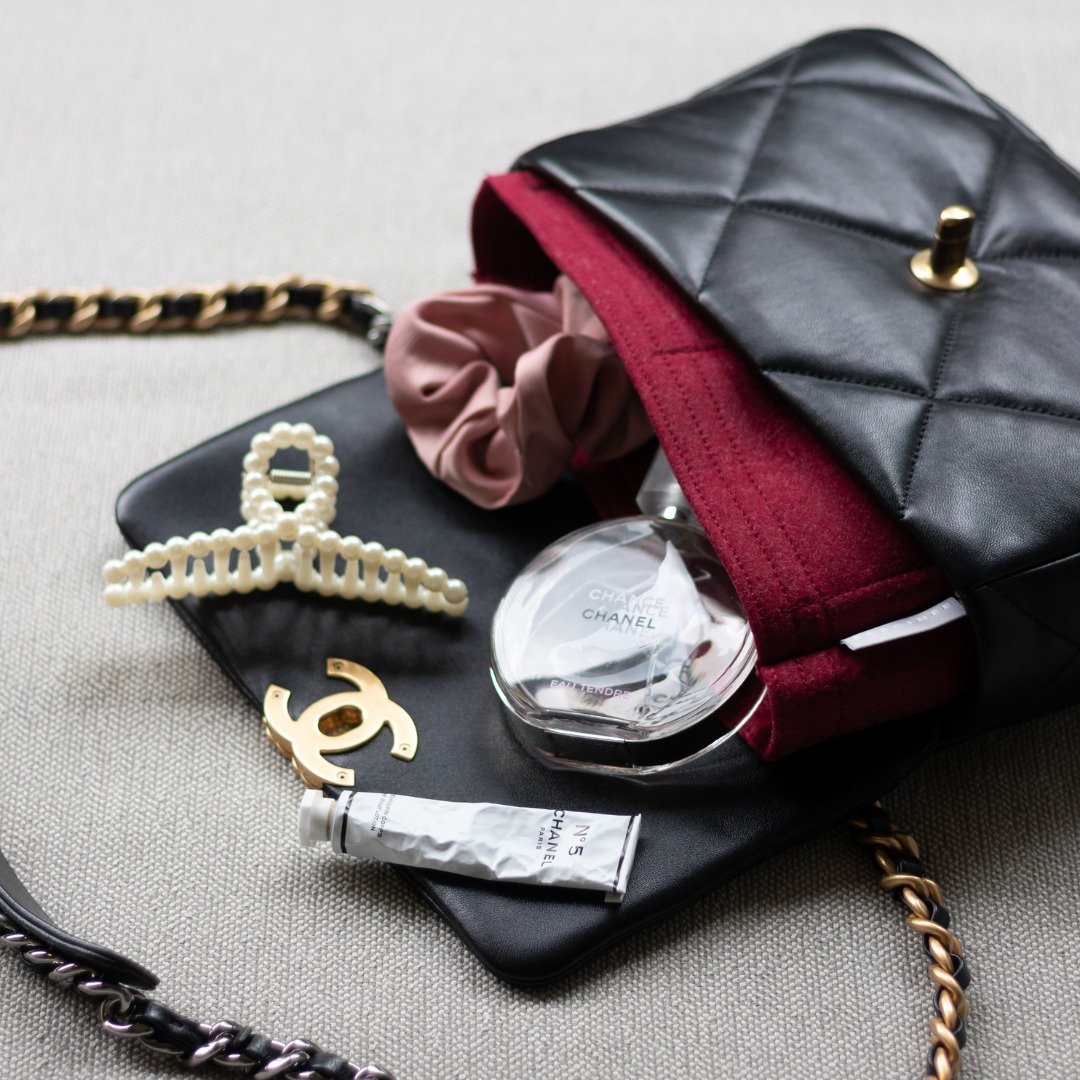 【香港制造|韩国绒布】手制内袋 Chanel 19 Small 26cm - 化妆包/杂物包 - 其他材质 多色