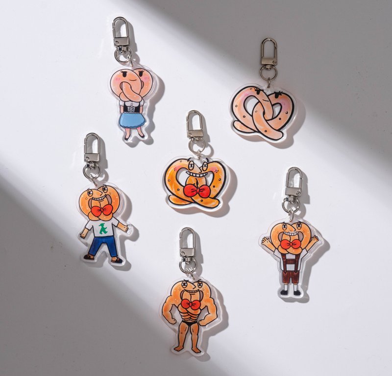 扭结面包造型钥匙圈-塔塔配德国传统服饰款 - 钥匙链/钥匙包 - 塑料 多色